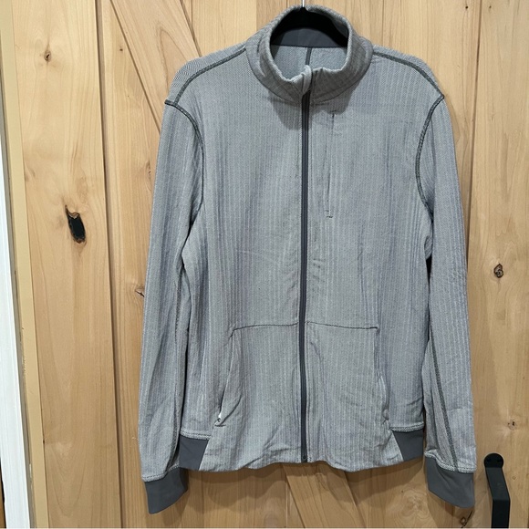 Lululemon PrePost Jacket Size Large  Heathered Herringbone Gray - Picture 14 of 14